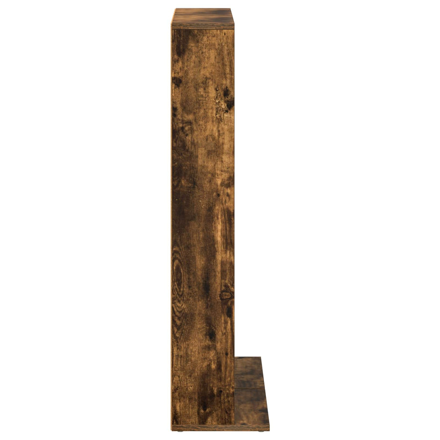 CD Kast 2 st Gerookt eiken 33 x 23,5 x 97,5 cm Bewerkt hout