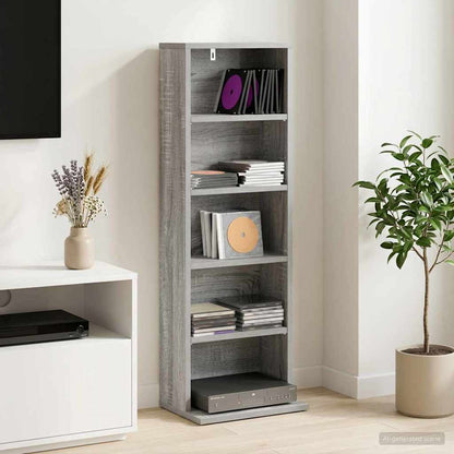 CD Kast Grijs Sonoma 33 x 23,5 x 97,5 cm Bewerkt hout