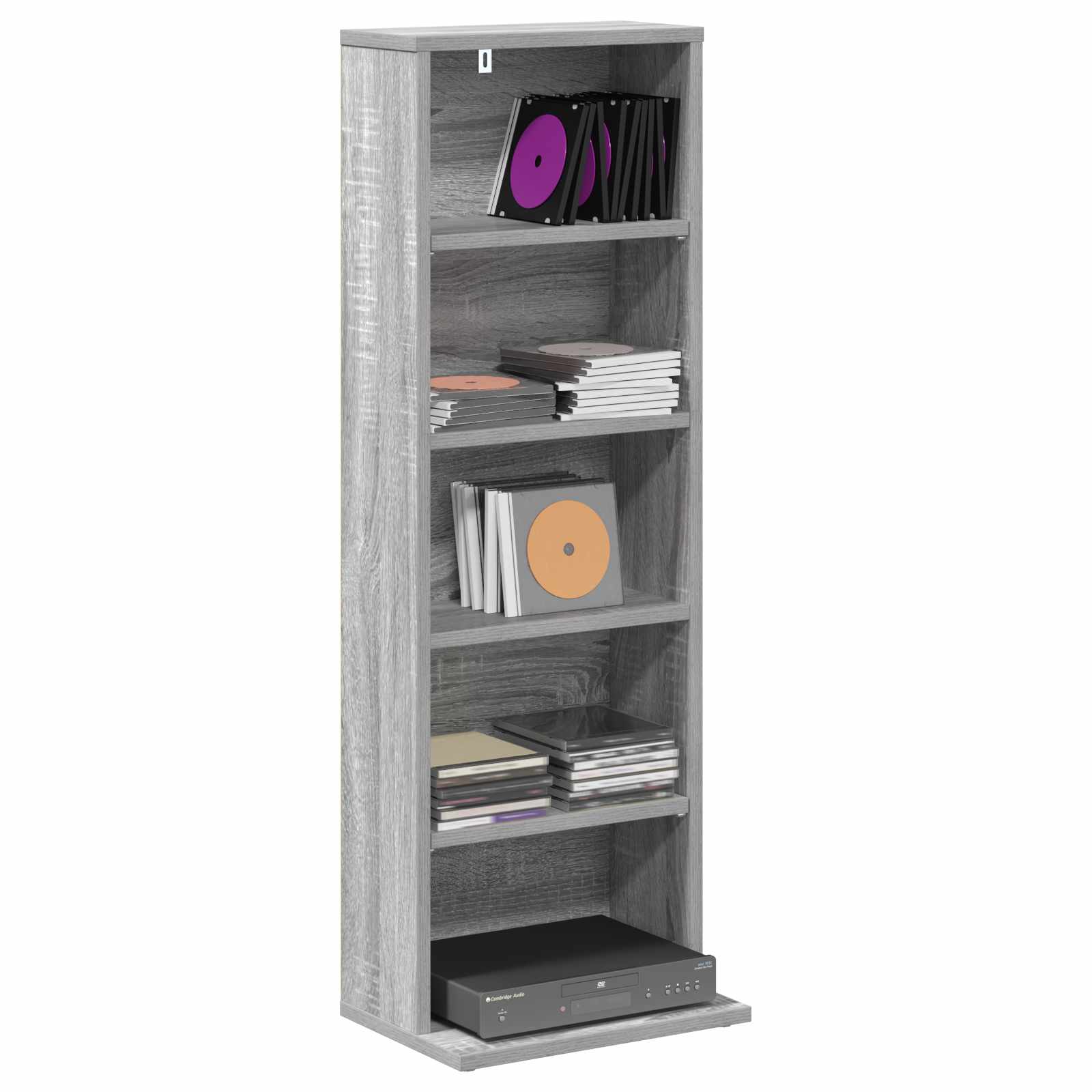 CD Kast Grijs Sonoma 33 x 23,5 x 97,5 cm Bewerkt hout