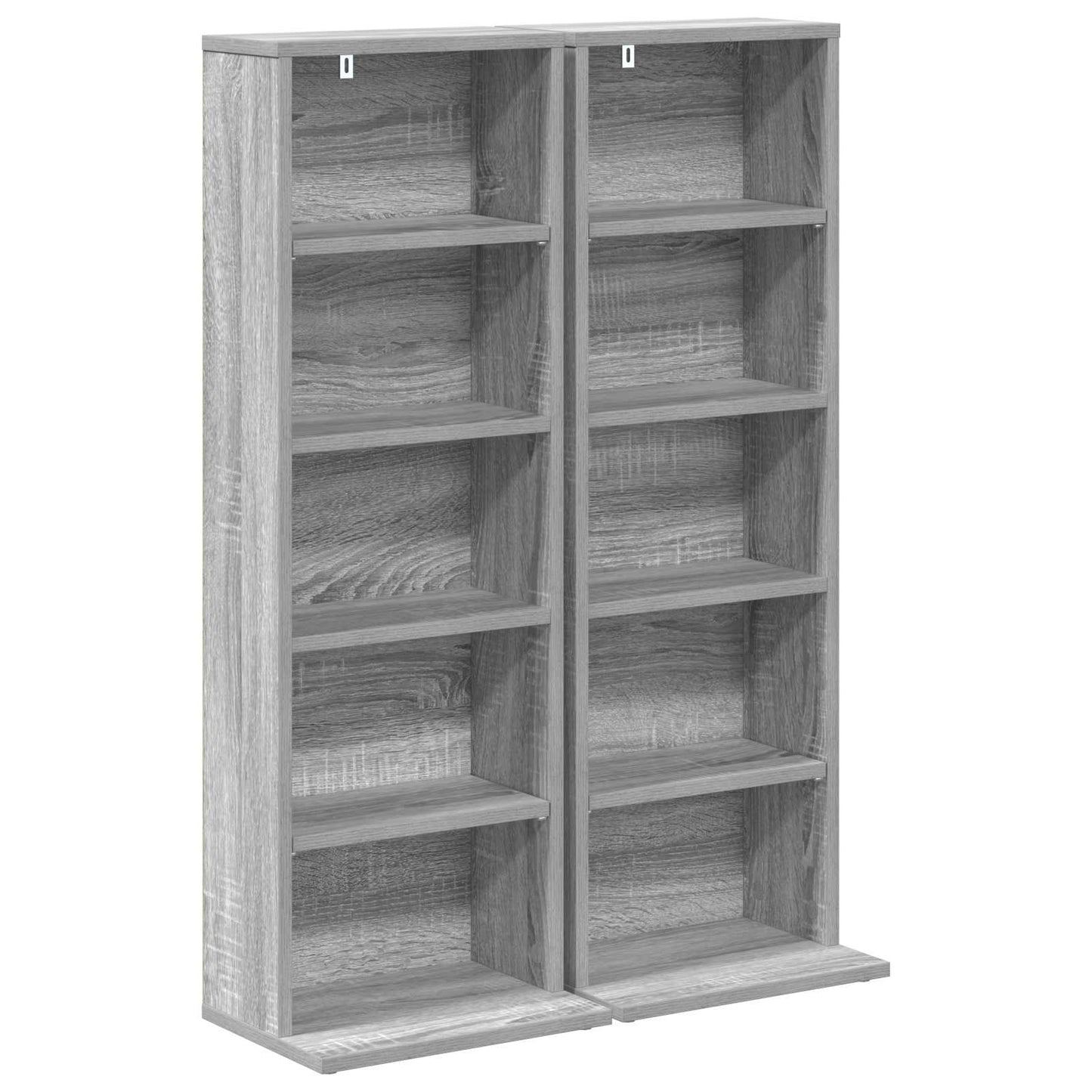 CD Kast 2 st Grijs Sonoma 33 x 23,5 x 97,5 cm Bewerkt hout