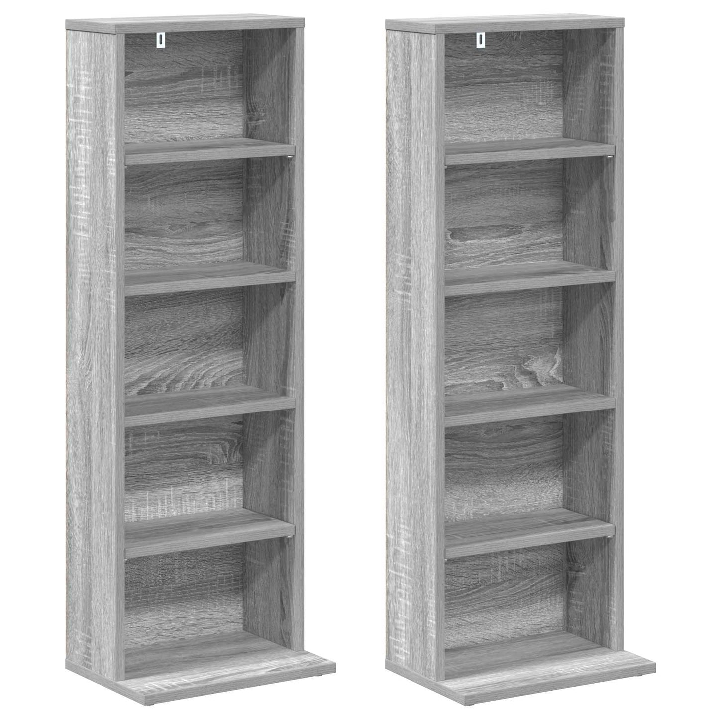 CD Kast 2 st Grijs Sonoma 33 x 23,5 x 97,5 cm Bewerkt hout