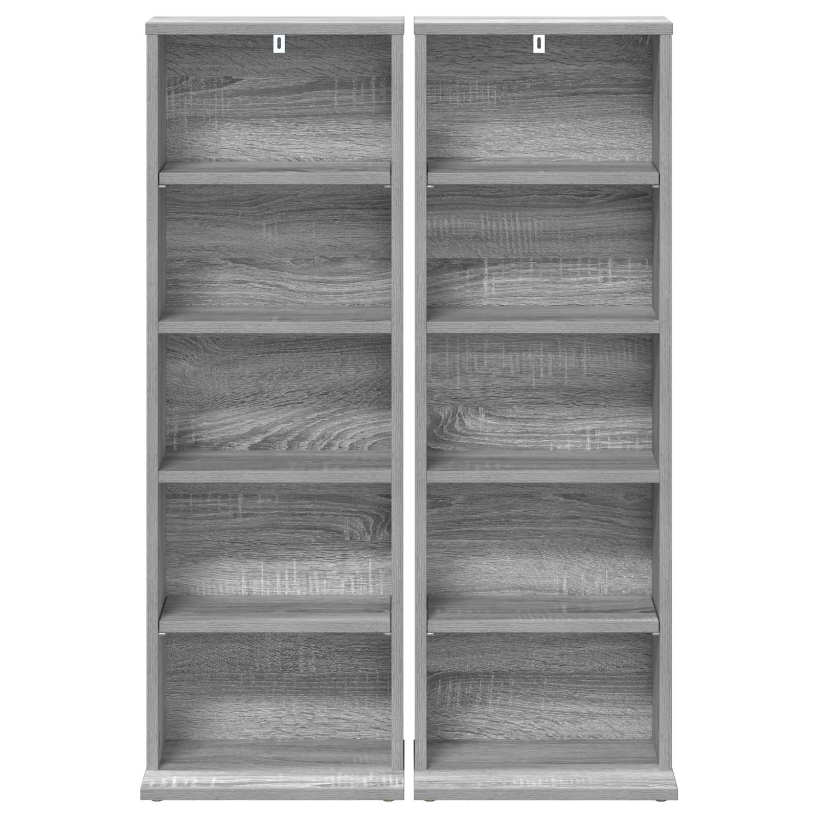 CD Kast 2 st Grijs Sonoma 33 x 23,5 x 97,5 cm Bewerkt hout