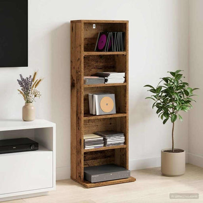 CD Kast Oud hout 33 x 23,5 x 97,5 cm Bewerkt hout