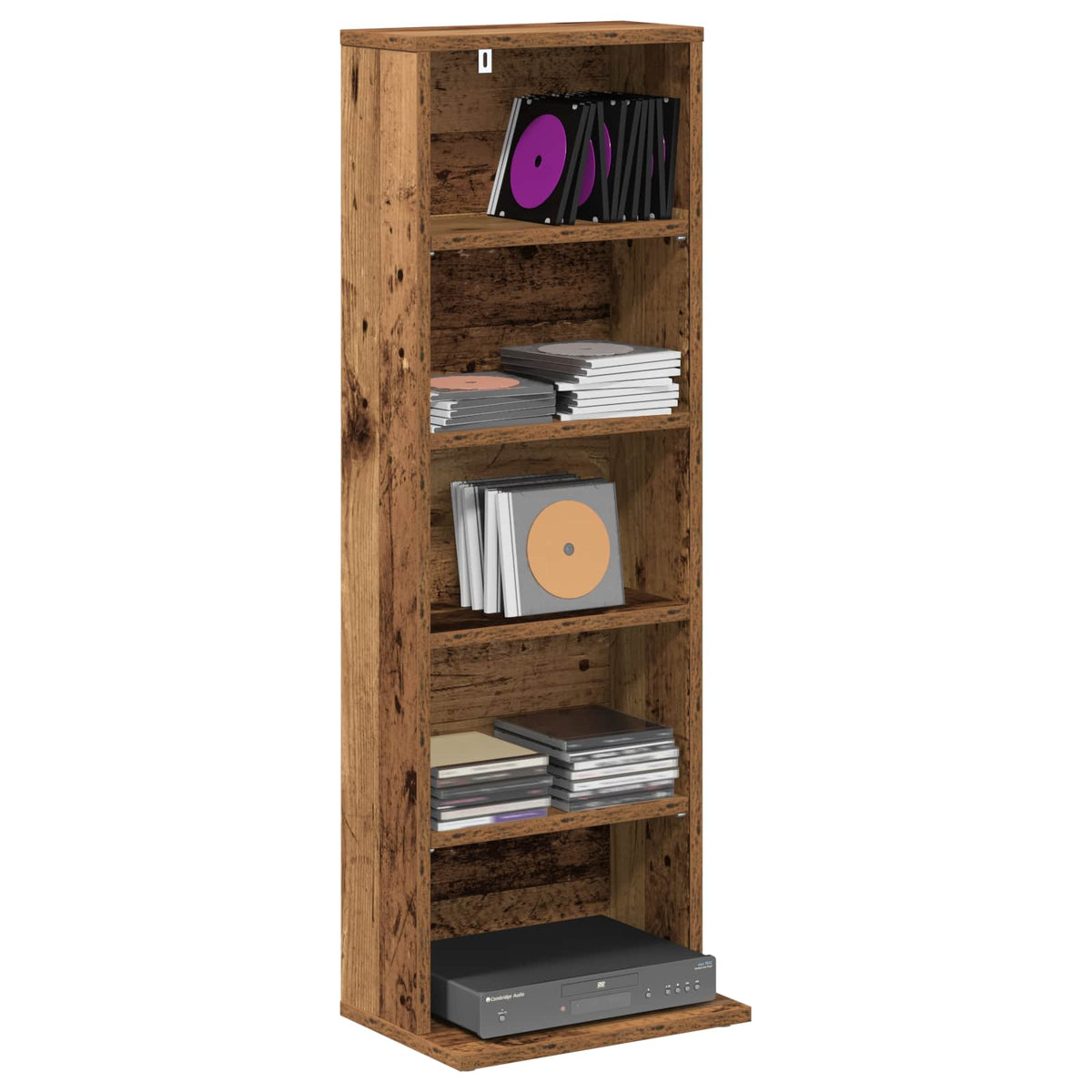CD Kast Oud hout 33 x 23,5 x 97,5 cm Bewerkt hout