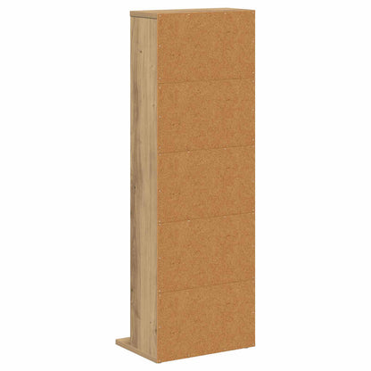 CD Kast Artisanaal eiken 33 x 23,5 x 97,5 cm Bewerkt hout