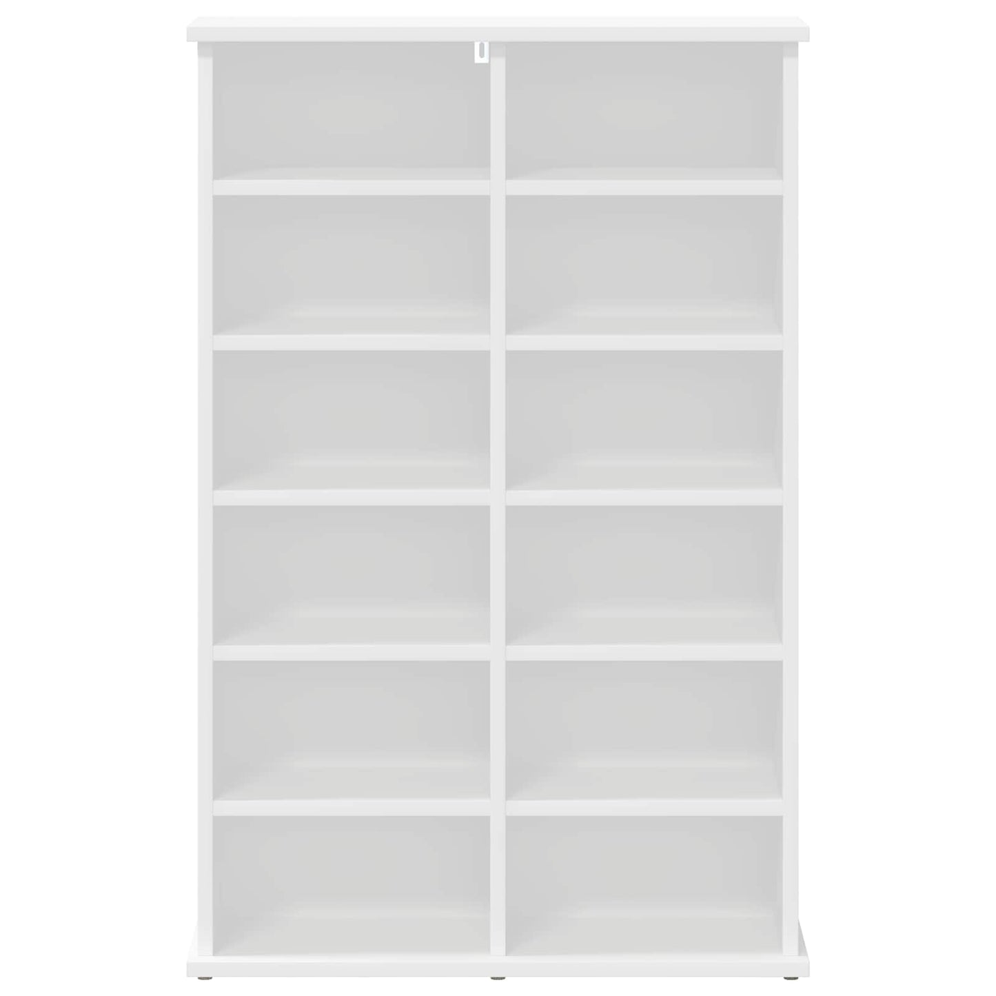 CD Kast Wit 60 x 17 x 92 cm Bewerkt hout
