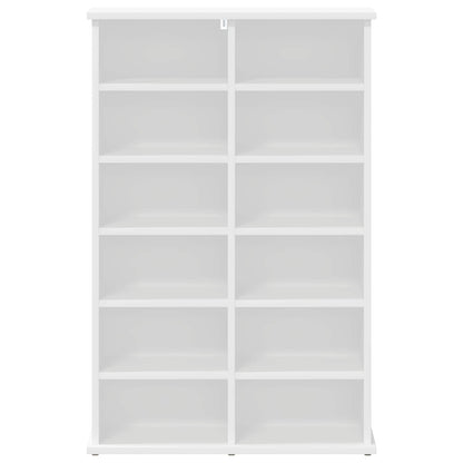 CD Kast Wit 60 x 17 x 92 cm Bewerkt hout