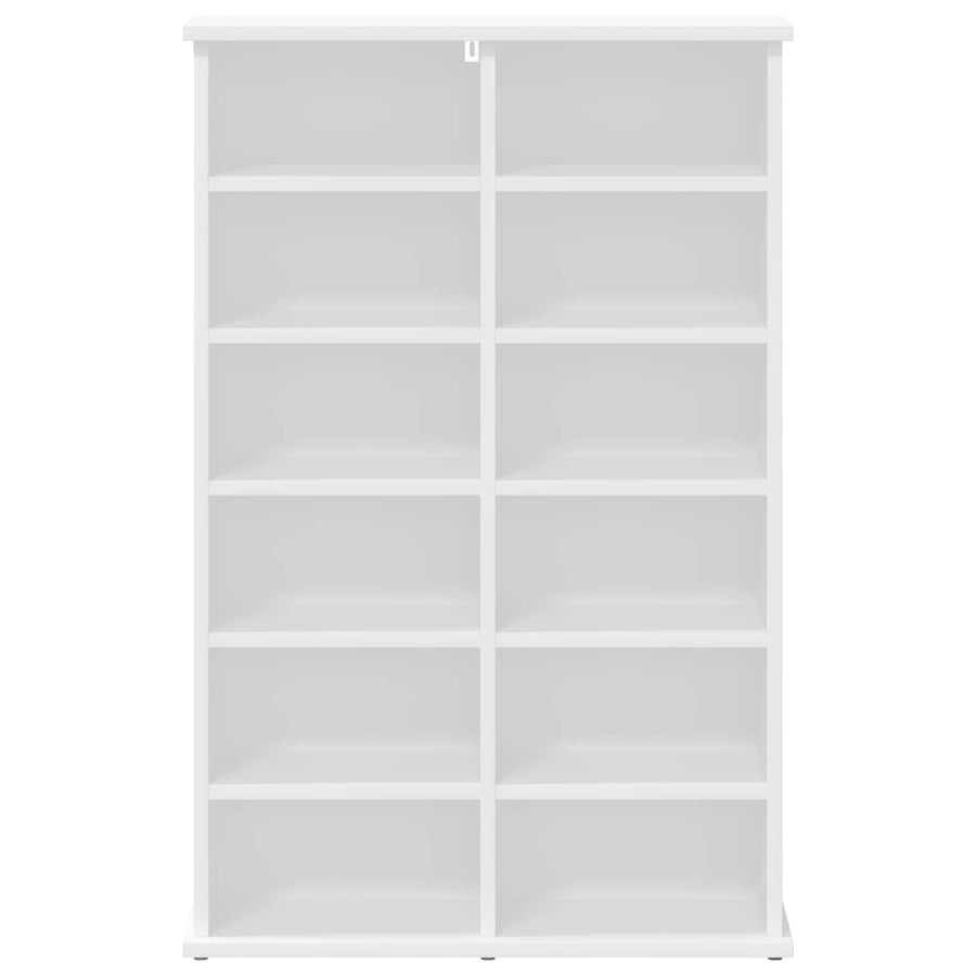 CD Kast Wit 60 x 17 x 92 cm Bewerkt hout