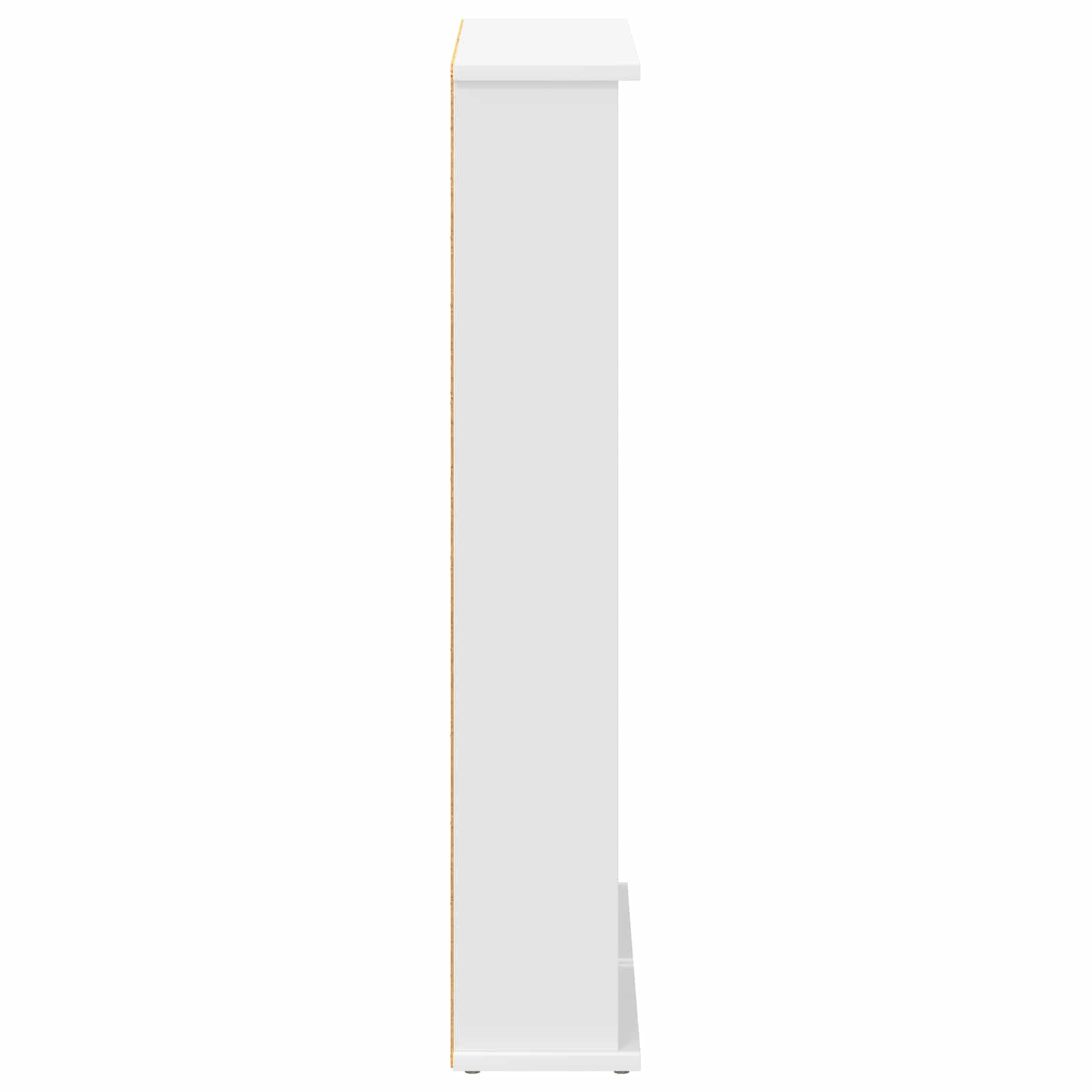 CD Kast Wit 60 x 17 x 92 cm Bewerkt hout