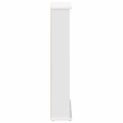 CD Kast Wit 60 x 17 x 92 cm Bewerkt hout
