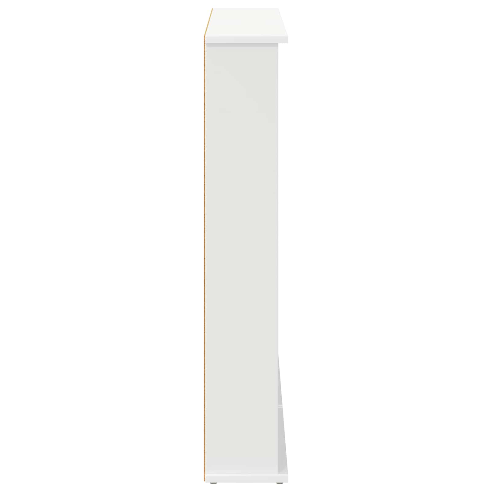 CD Kast 2 st Wit 60 x 17 x 92 cm Bewerkt hout