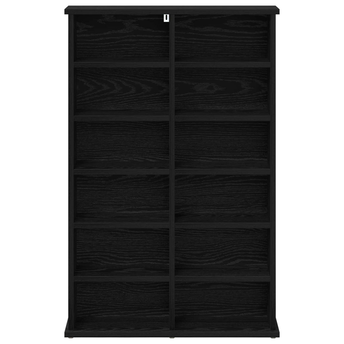 CD Kast Zwart eiken 60 x 17 x 92 cm Bewerkt hout