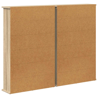 CD Kast 2 st Sonoma Eiken 60 x 17 x 92 cm Bewerkt hout