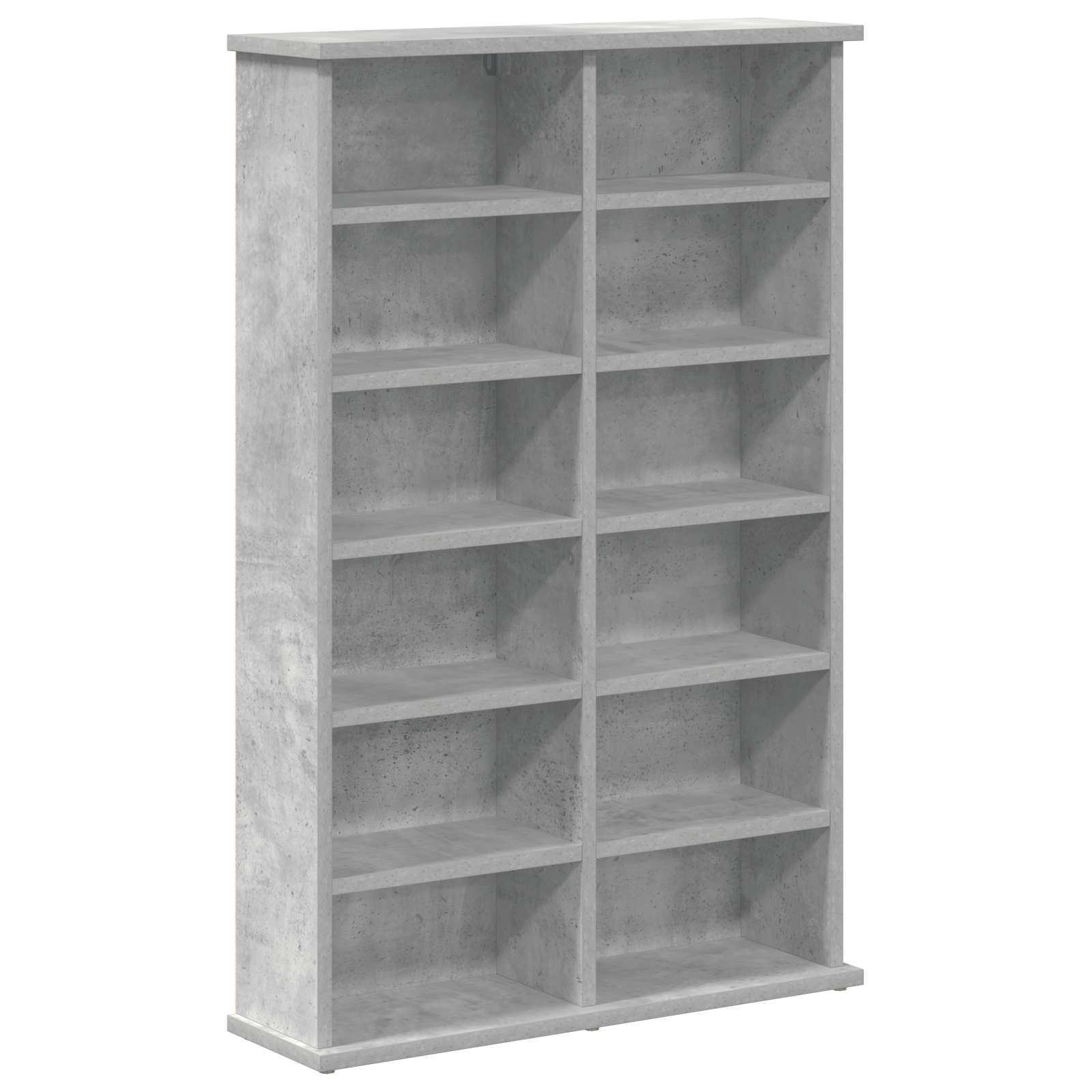 CD Kast Betongrijs 60 x 17 x 92 cm Bewerkt hout