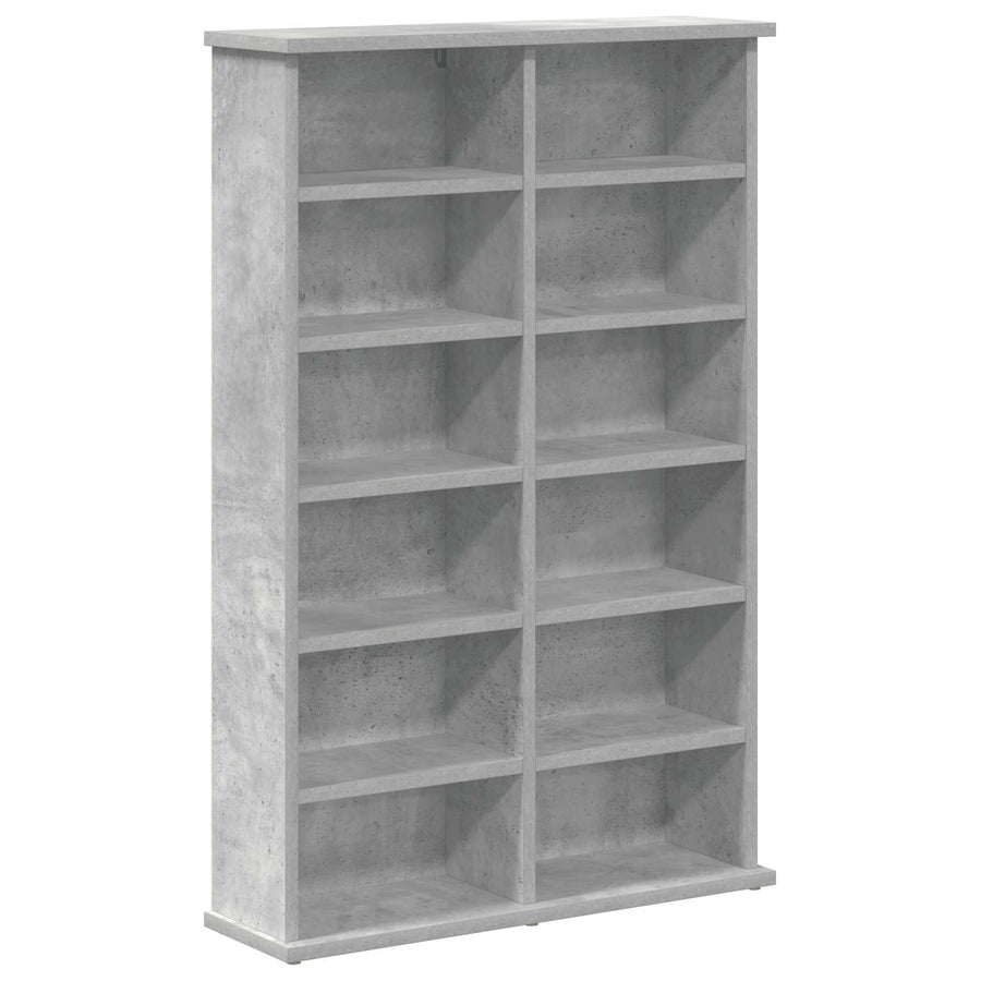 CD Kast Betongrijs 60 x 17 x 92 cm Bewerkt hout