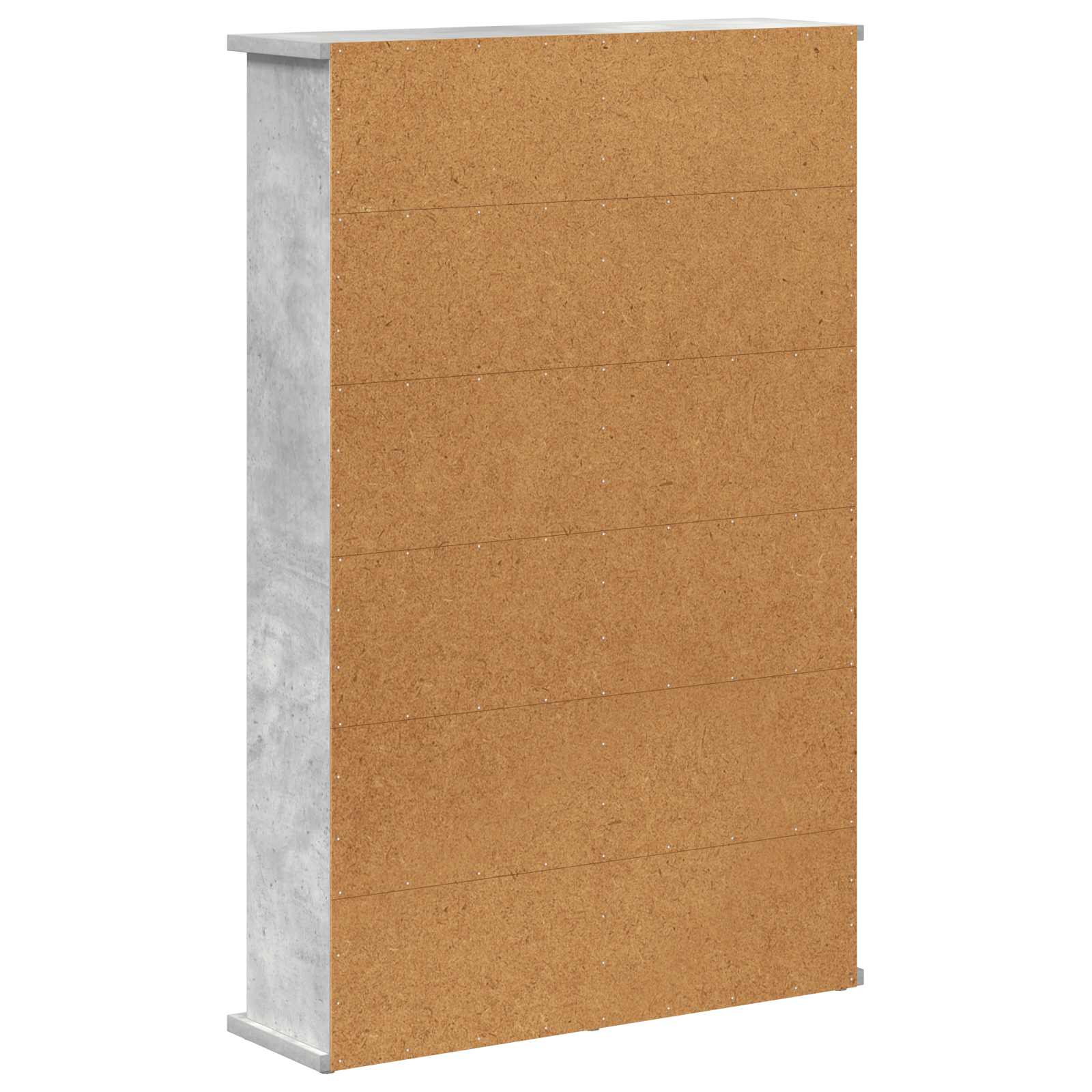 CD Kast Betongrijs 60 x 17 x 92 cm Bewerkt hout