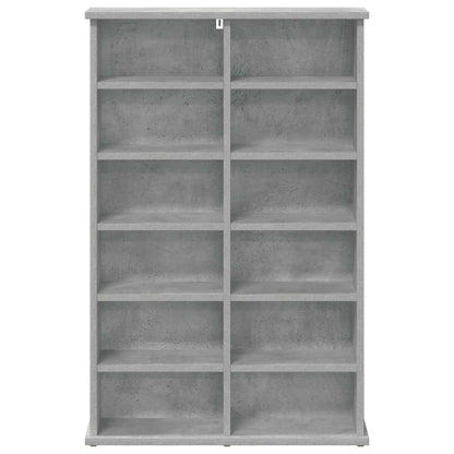 CD Kast Betongrijs 60 x 17 x 92 cm Bewerkt hout
