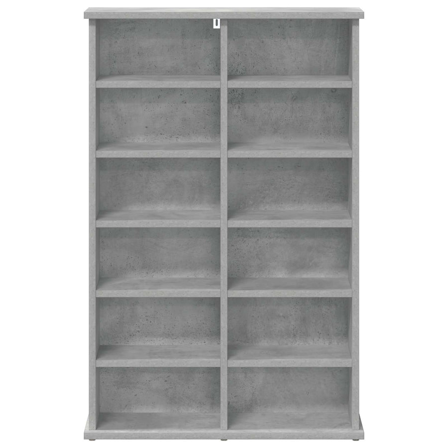CD Kast Betongrijs 60 x 17 x 92 cm Bewerkt hout