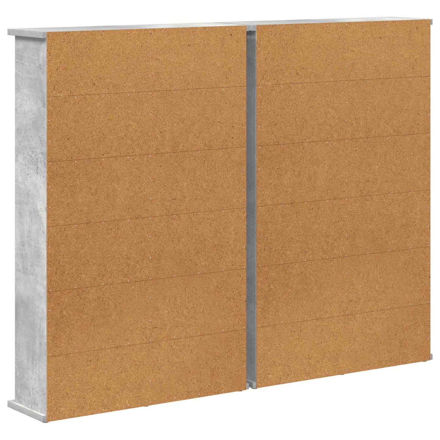 CD Kast 2 st Betongrijs 60 x 17 x 92 cm Bewerkt hout