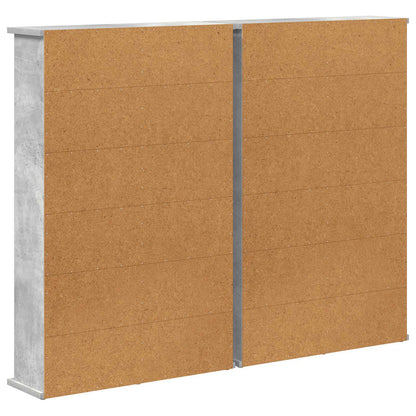 CD Kast 2 st Betongrijs 60 x 17 x 92 cm Bewerkt hout