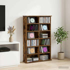 CD Kast Gerookt eiken 60 x 17 x 92 cm Bewerkt hout