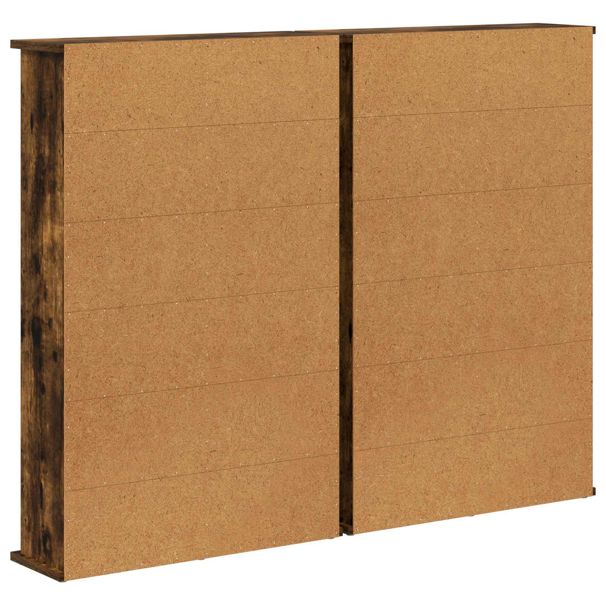 CD Kast 2 st Gerookt eiken 60 x 17 x 92 cm Bewerkt hout