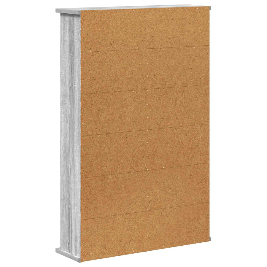 CD Kast Grijs Sonoma 60 x 17 x 92 cm Bewerkt hout