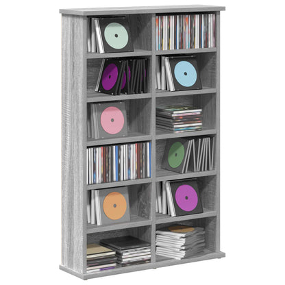 CD Kast Grijs Sonoma 60 x 17 x 92 cm Bewerkt hout