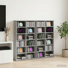 CD Kast 2 st Grijs Sonoma 60 x 17 x 92 cm Bewerkt hout