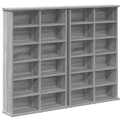 CD Kast 2 st Grijs Sonoma 60 x 17 x 92 cm Bewerkt hout