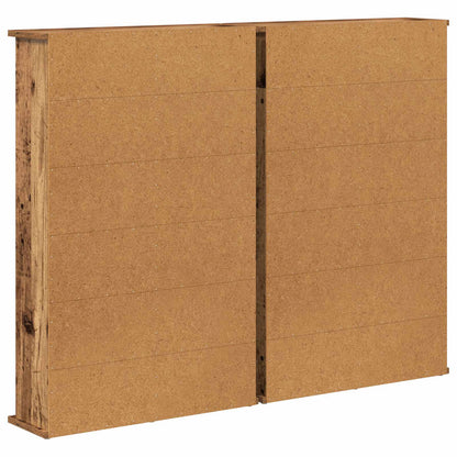 CD Kast 2 st Oud hout 60 x 17 x 92 cm Bewerkt hout