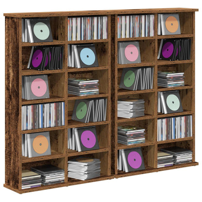 CD Kast 2 st Oud hout 60 x 17 x 92 cm Bewerkt hout