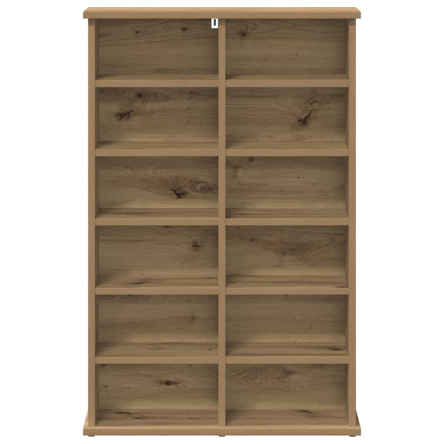 CD Kast Artisanaal eiken 60 x 17 x 92 cm Bewerkt hout