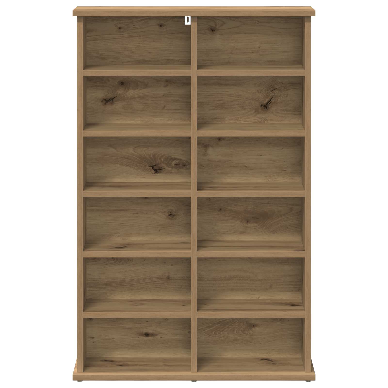 CD Kast Artisanaal eiken 60 x 17 x 92 cm Bewerkt hout