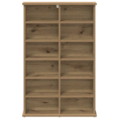 CD Kast Artisanaal eiken 60 x 17 x 92 cm Bewerkt hout