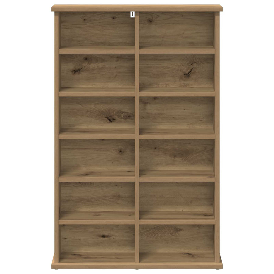CD Kast Artisanaal eiken 60 x 17 x 92 cm Bewerkt hout