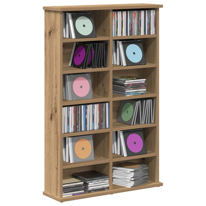 CD Kast Artisanaal eiken 60 x 17 x 92 cm Bewerkt hout
