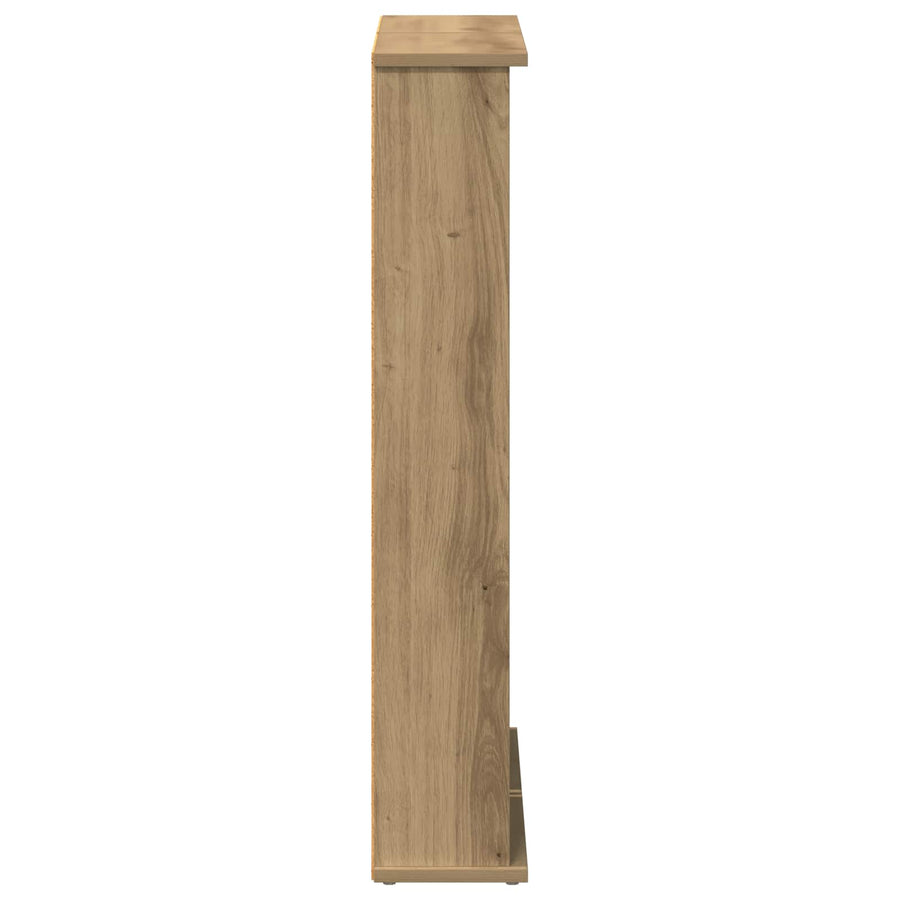 CD Kast Artisanaal eiken 60 x 17 x 92 cm Bewerkt hout