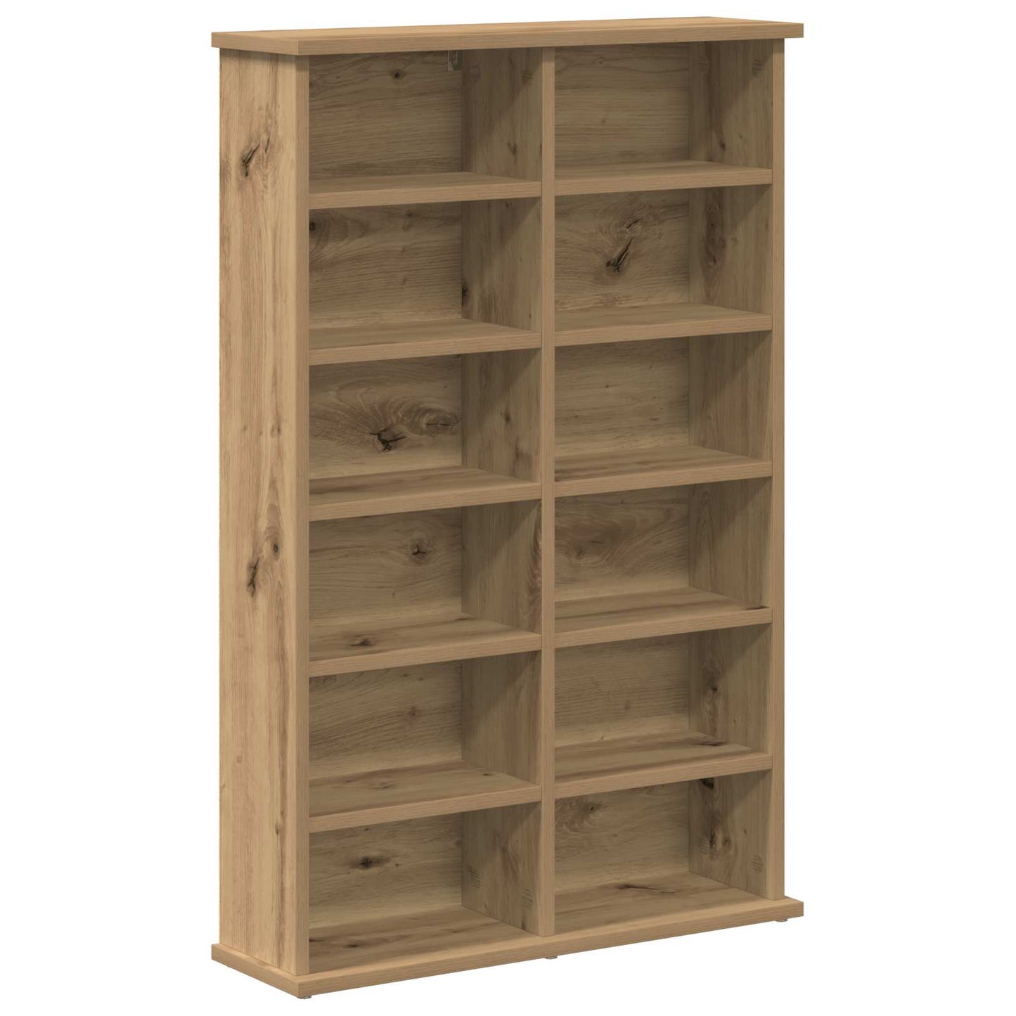 CD Kast 2 st Artisanaal eiken 60 x 17 x 92 cm Bewerkt hout