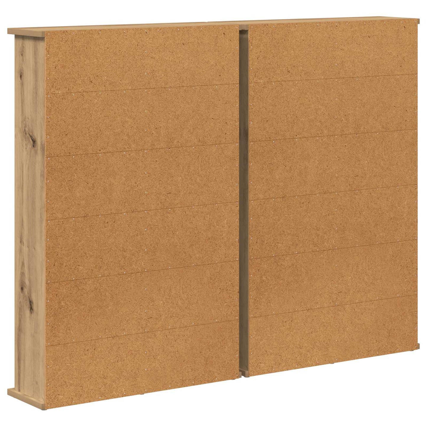 CD Kast 2 st Artisanaal eiken 60 x 17 x 92 cm Bewerkt hout