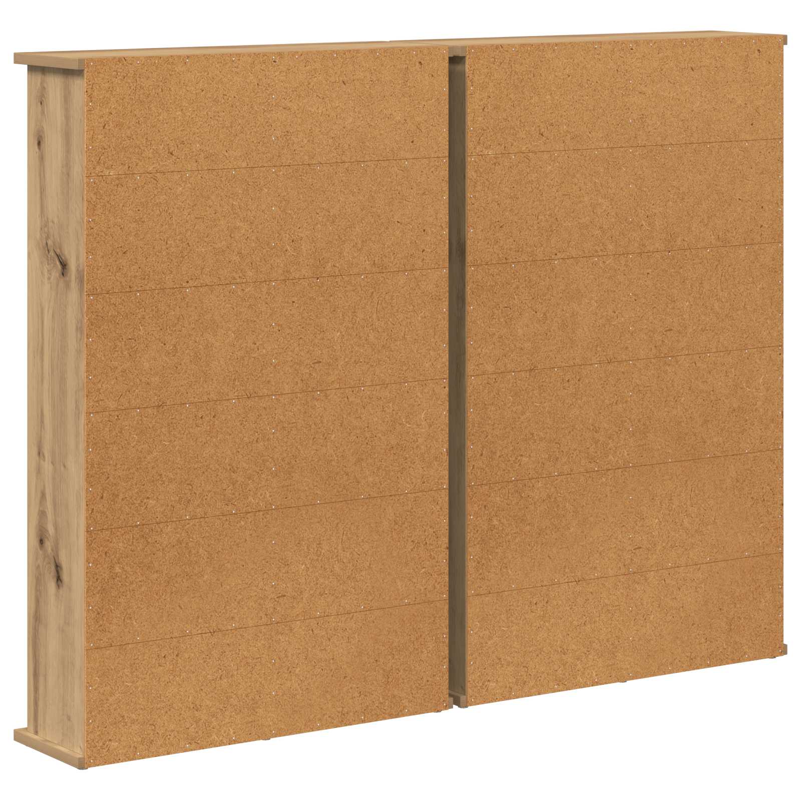 CD Kast 2 st Artisanaal eiken 60 x 17 x 92 cm Bewerkt hout