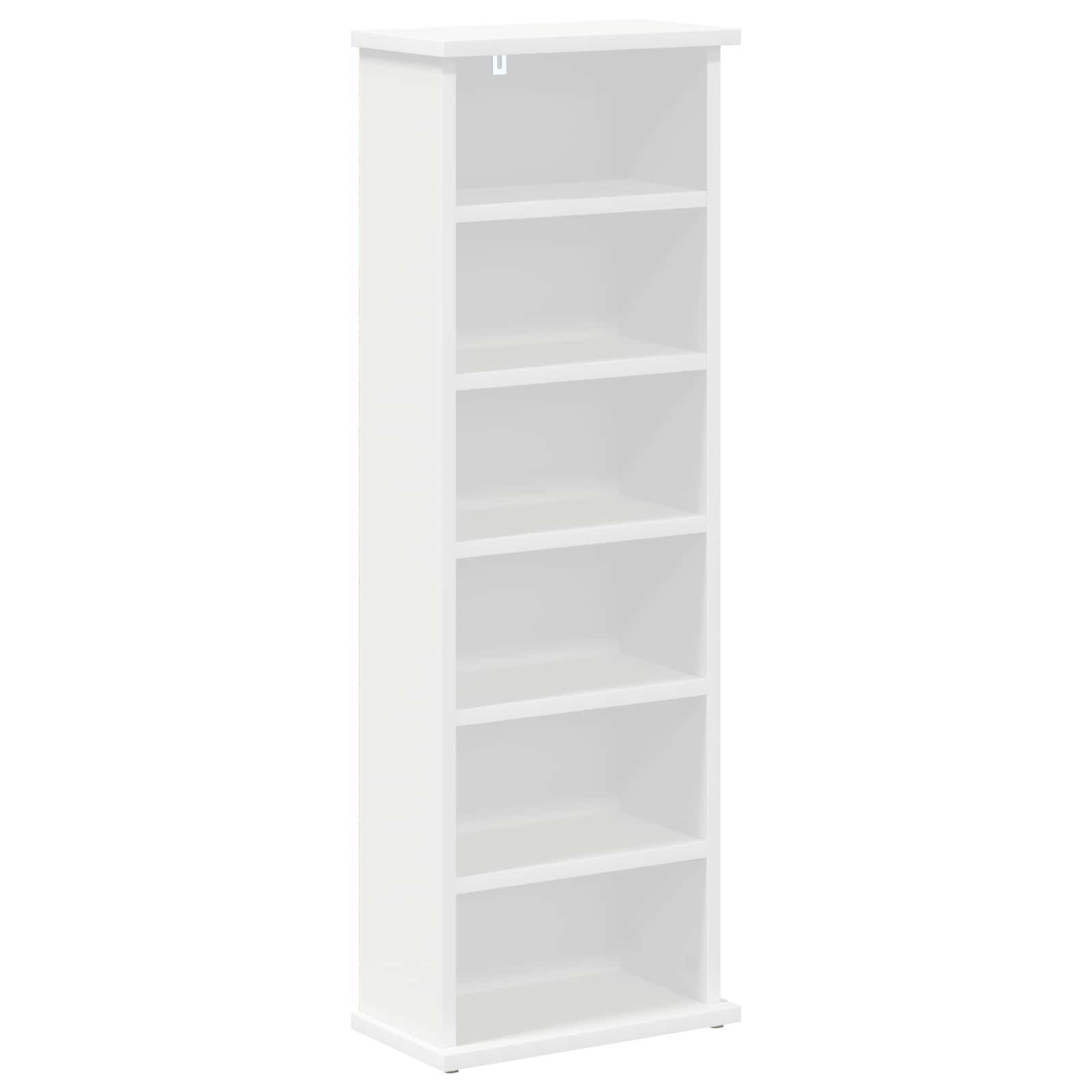 CD Kast Wit 60 x 17 x 92 cm Bewerkt hout
