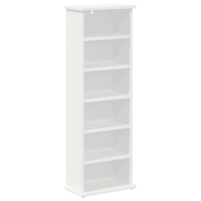 CD Kast Wit 60 x 17 x 92 cm Bewerkt hout