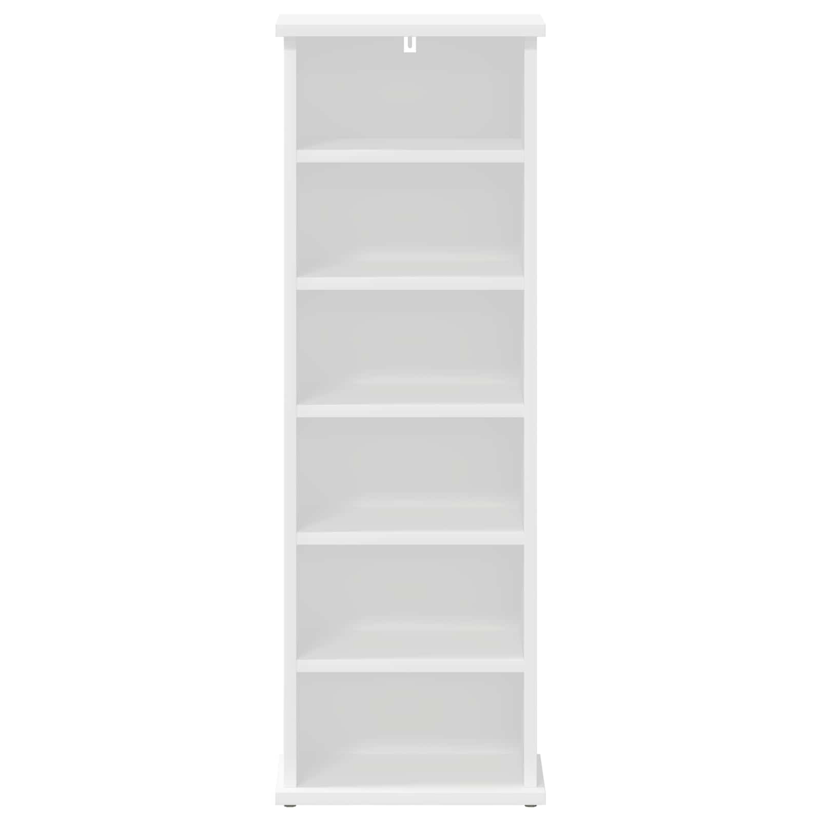 CD Kast Wit 60 x 17 x 92 cm Bewerkt hout