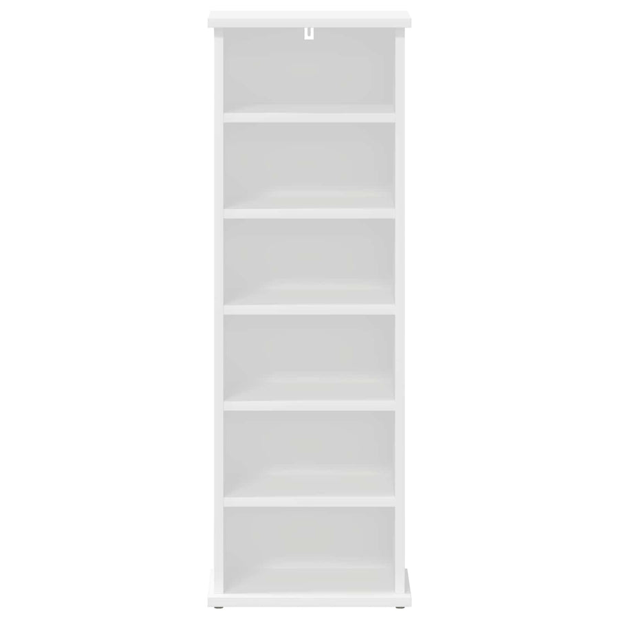 CD Kast Wit 60 x 17 x 92 cm Bewerkt hout
