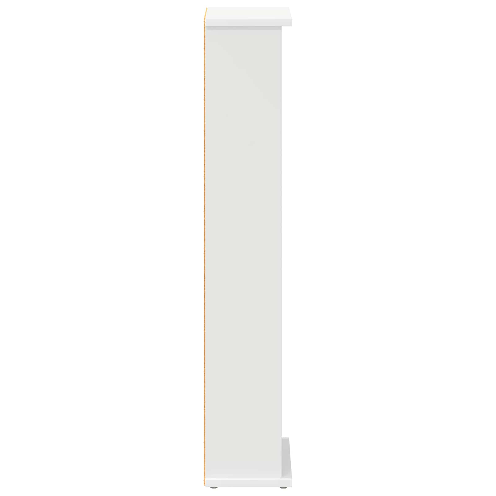 CD Kast Wit 60 x 17 x 92 cm Bewerkt hout