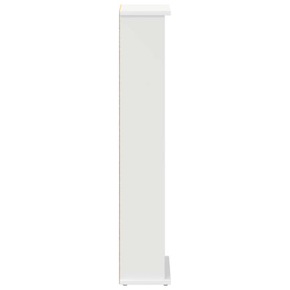 CD Kast Wit 60 x 17 x 92 cm Bewerkt hout