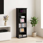 CD Kast Zwart eiken 60 x 17 x 92 cm Bewerkt hout