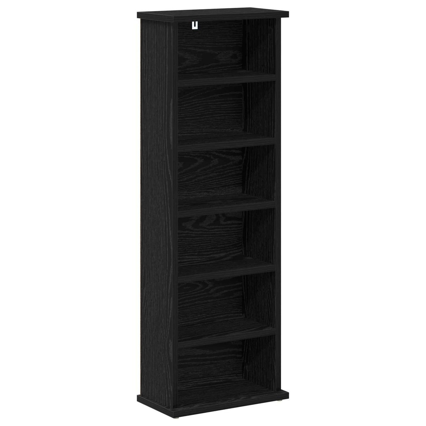 CD Kast Zwart eiken 60 x 17 x 92 cm Bewerkt hout