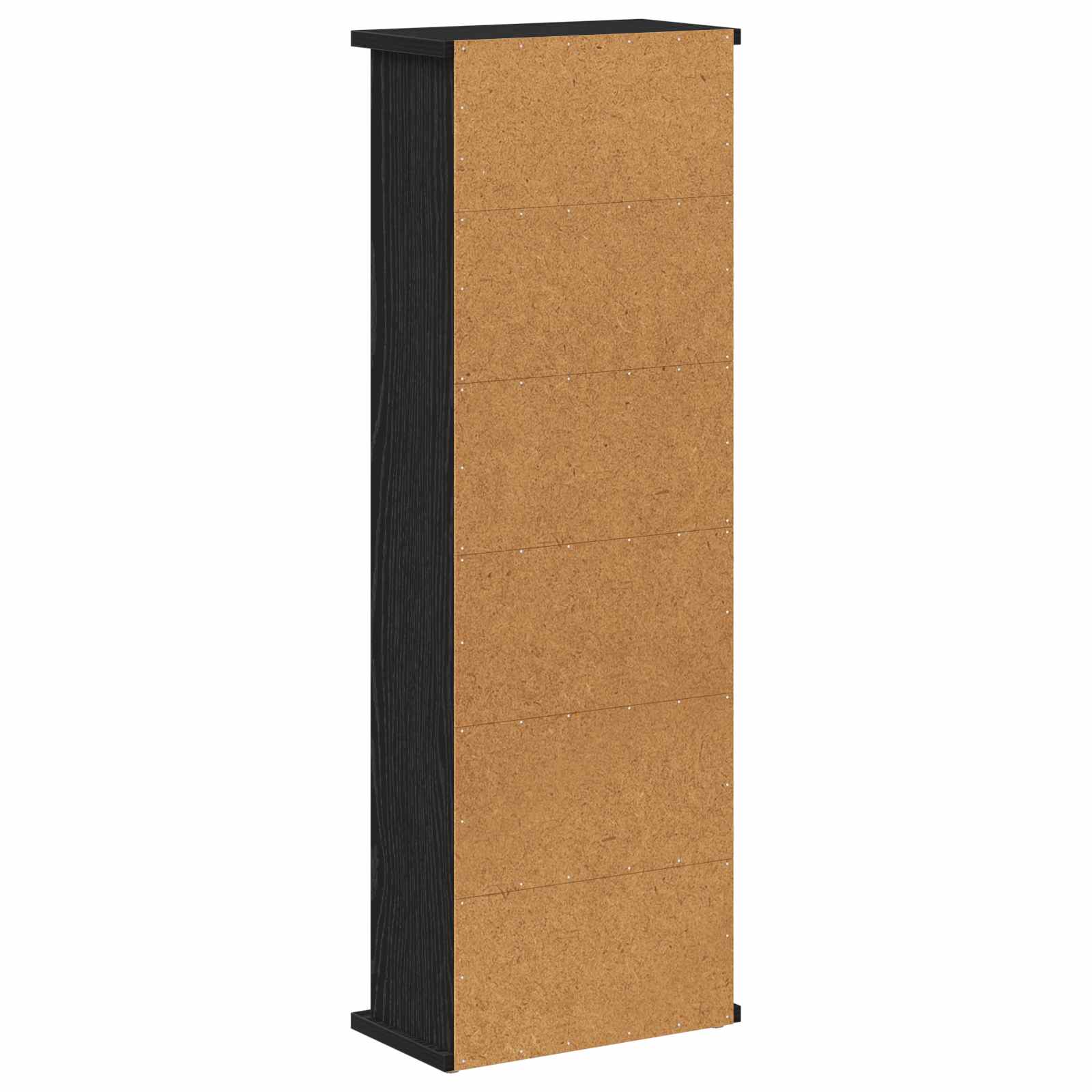 CD Kast Zwart eiken 60 x 17 x 92 cm Bewerkt hout